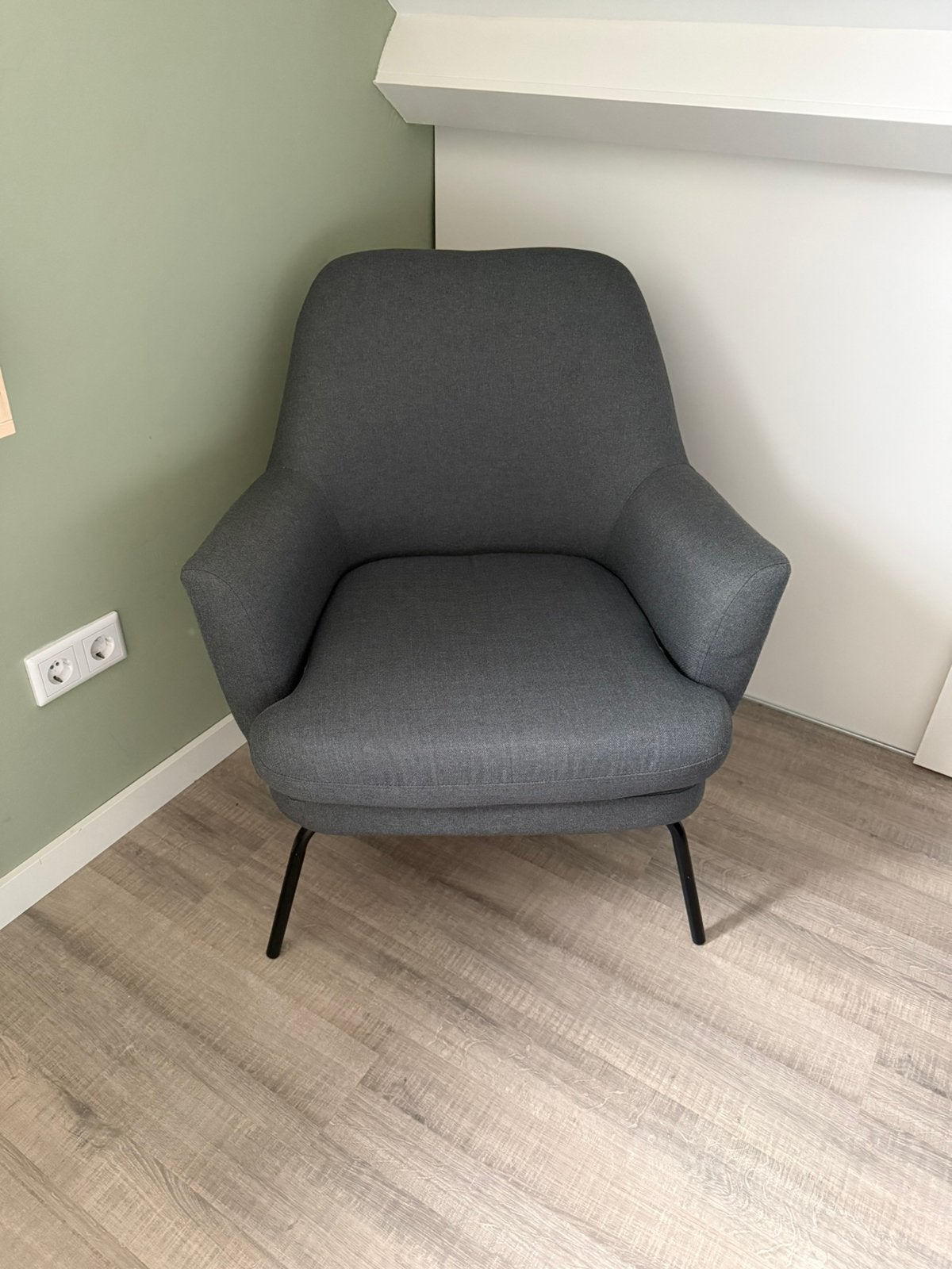 Grijze Vestbjerg Penelope Fauteuil, Ophalen, Gebruikt, Stof, 50 tot 75 cm