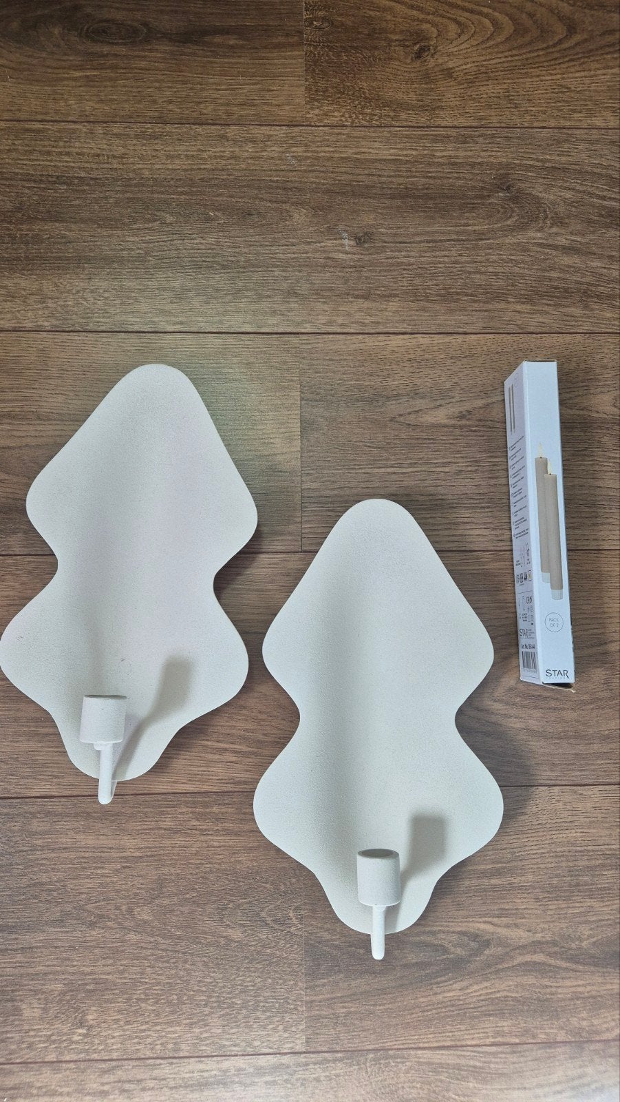 H&M home Set van 2 wandkandelaars met LED kaarsen, Overige materialen, Overige merken, Nieuw, Ophalen of Verzenden