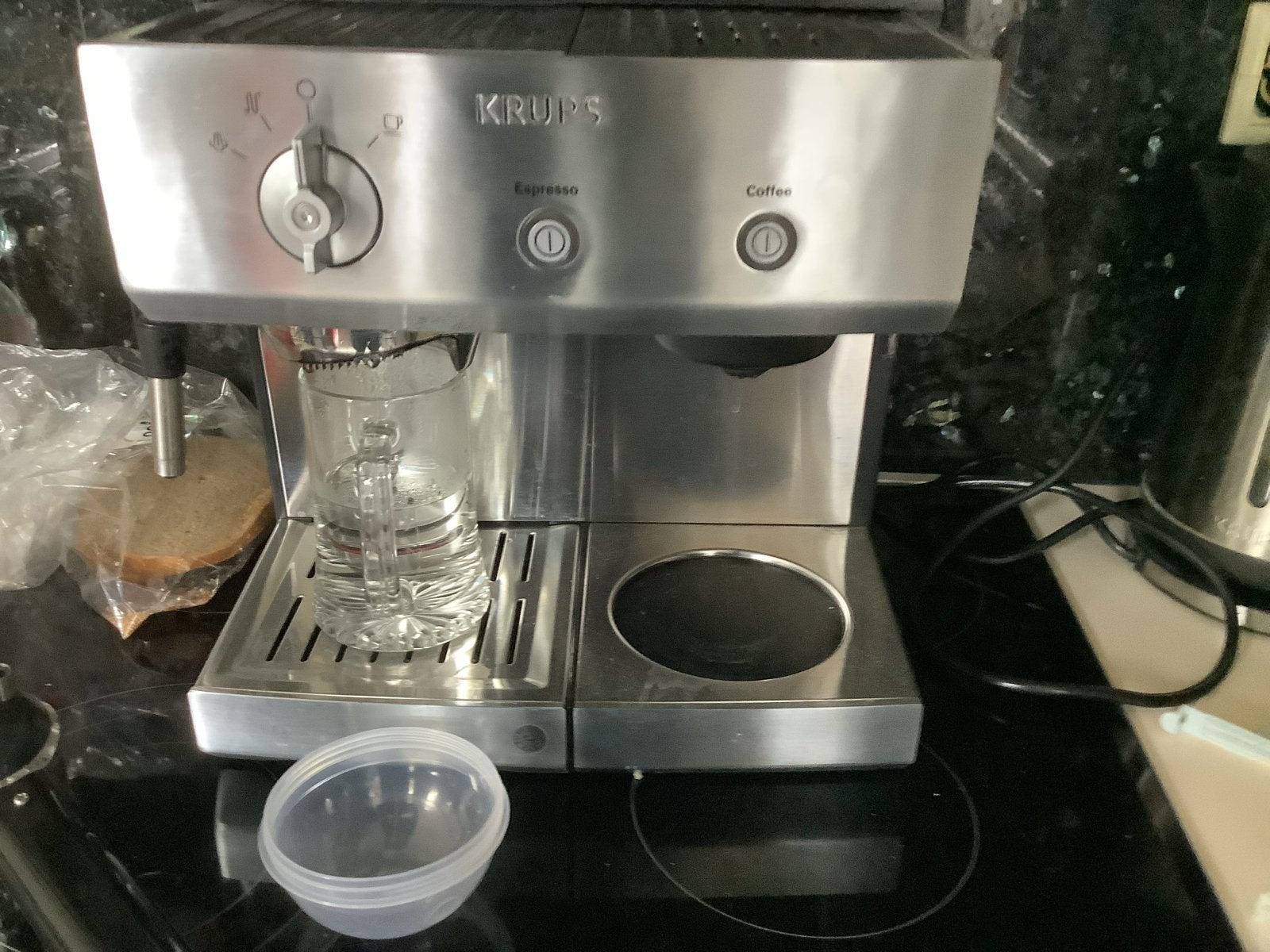 Krups Espresseria Combi Koffiezetapparaat Espressomachine, Gebruikt, 10 kopjes of meer, Gemalen koffie, Combi