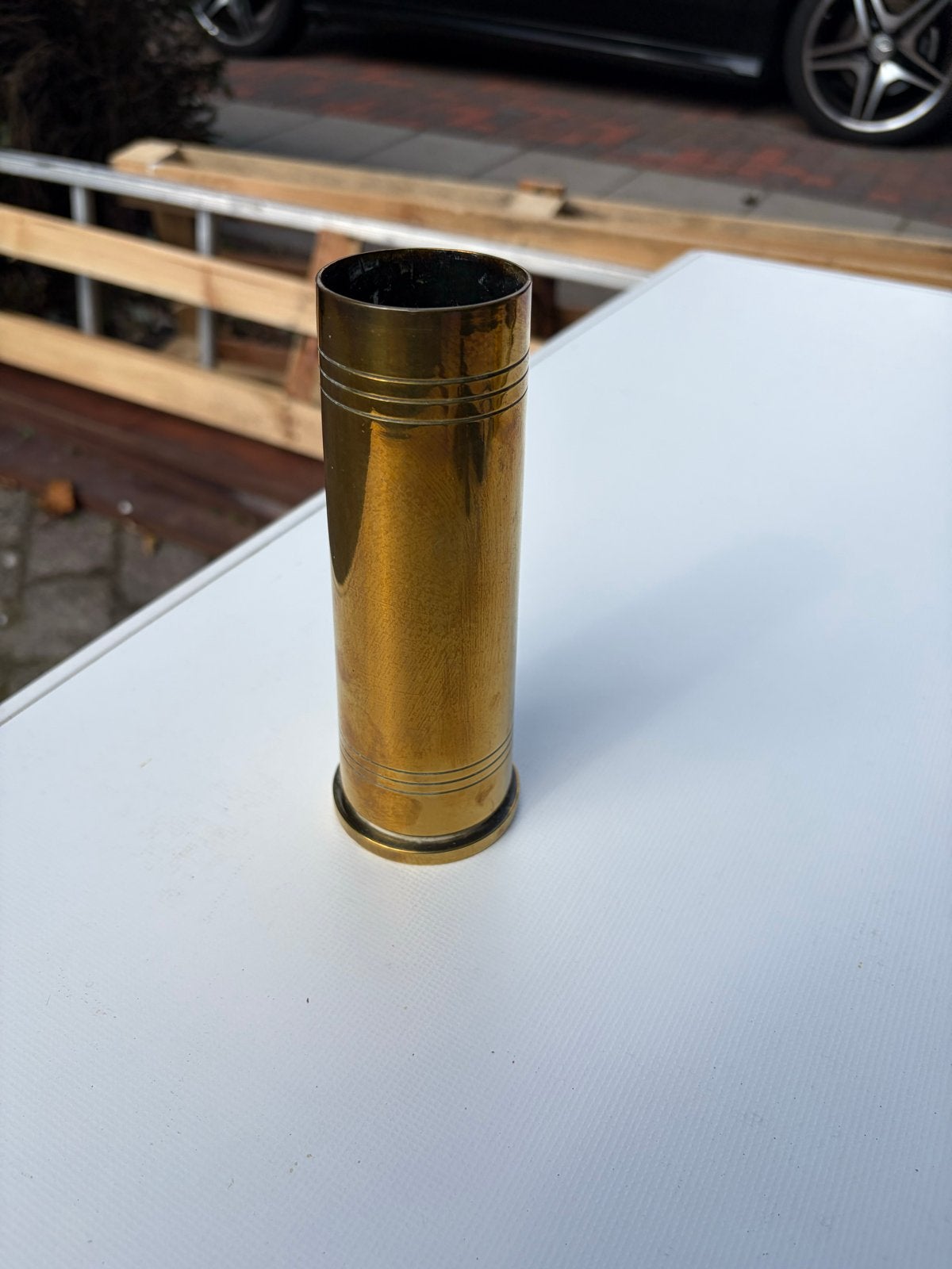 Massief Koperen Granaathuls - 17 cm hoog, Ophalen of Verzenden, Koper