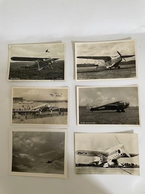 5 antieke foto's van vliegtuigen. Waarschijnlijk jaren '30., Ophalen, Gebruikt, Kaart, Foto of Prent