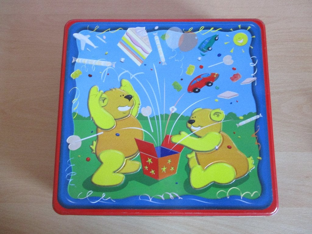 Koekblik - opbergblik. Met beren. Hema., Ophalen of Verzenden, Zo goed als nieuw, Koek(jes), Overige merken