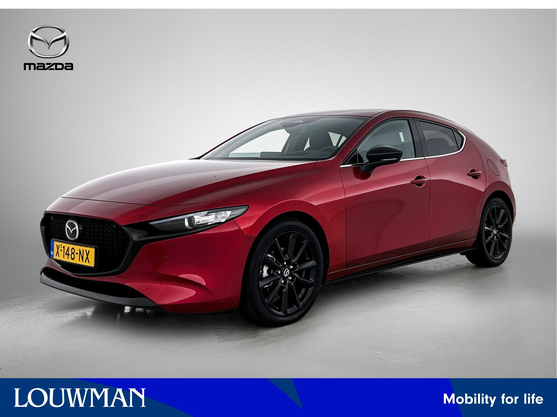 Mazda 3 2.0 e-SkyActiv-G M Hybrid 150 Homura | Head-up Displ, Auto's, Mazda, Stof, Gebruikt, 4 cilinders, Origineel Nederlands