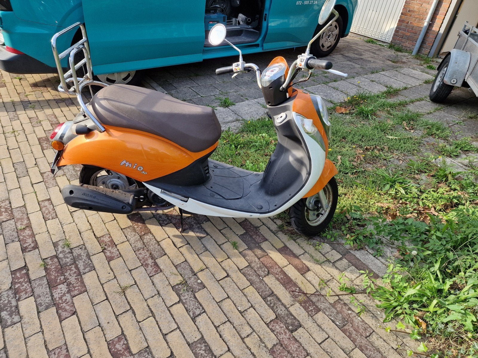 Sym Mio scooter met blauw kenteken, Zo goed als nieuw, Benzine, Maximaal 25 km/u, Ophalen