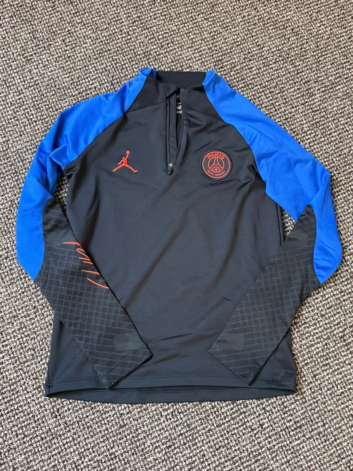 PSG x Jordan Strike Drill Top - Zwart/Blauw, Ophalen of Verzenden, Zo goed als nieuw, Jongen of Meisje, Shirt of Longsleeve
