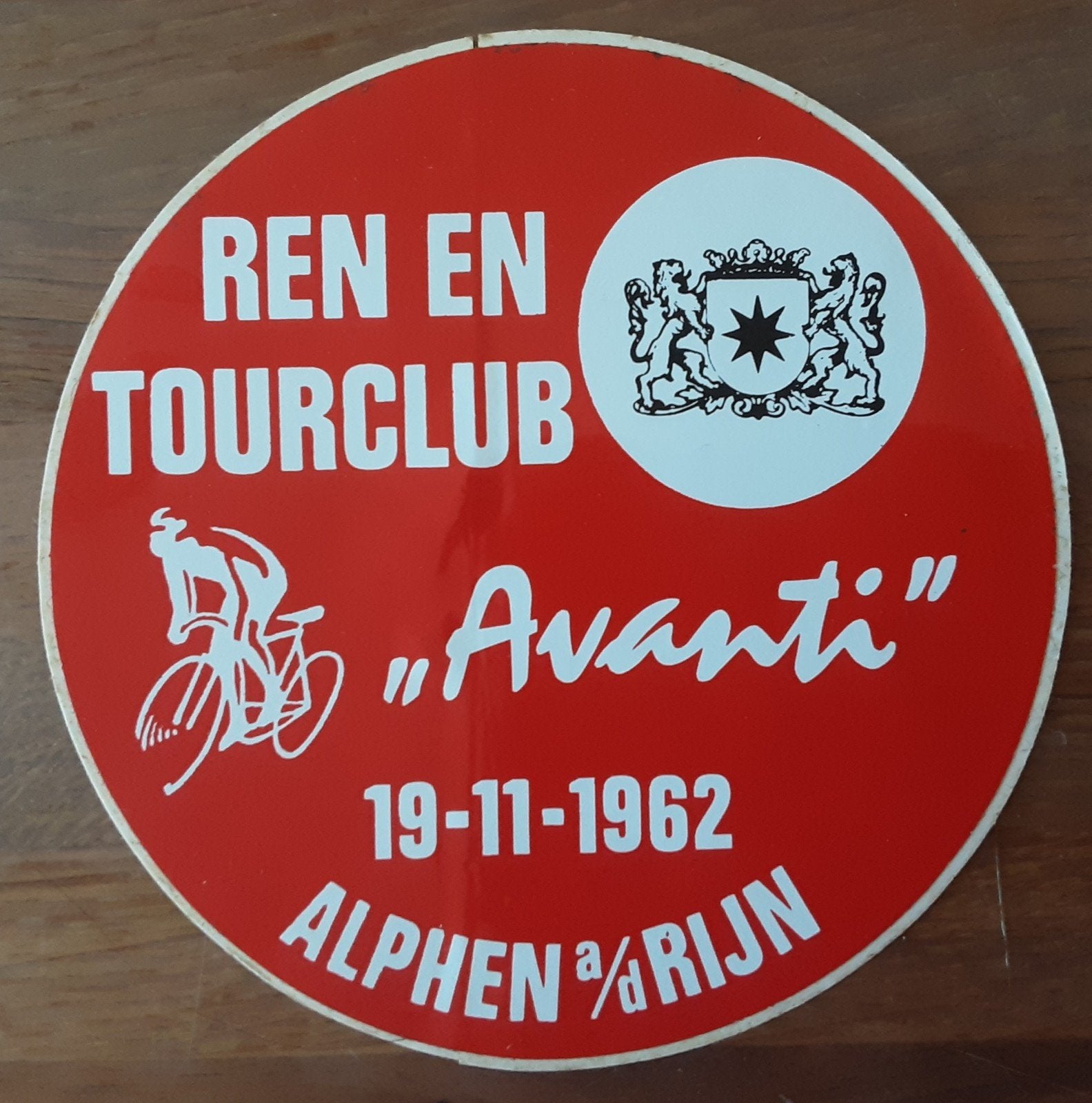 Ren en Toerclub AVANTI 19-11-1962 Alphen a/d Rijn, Ophalen of Verzenden