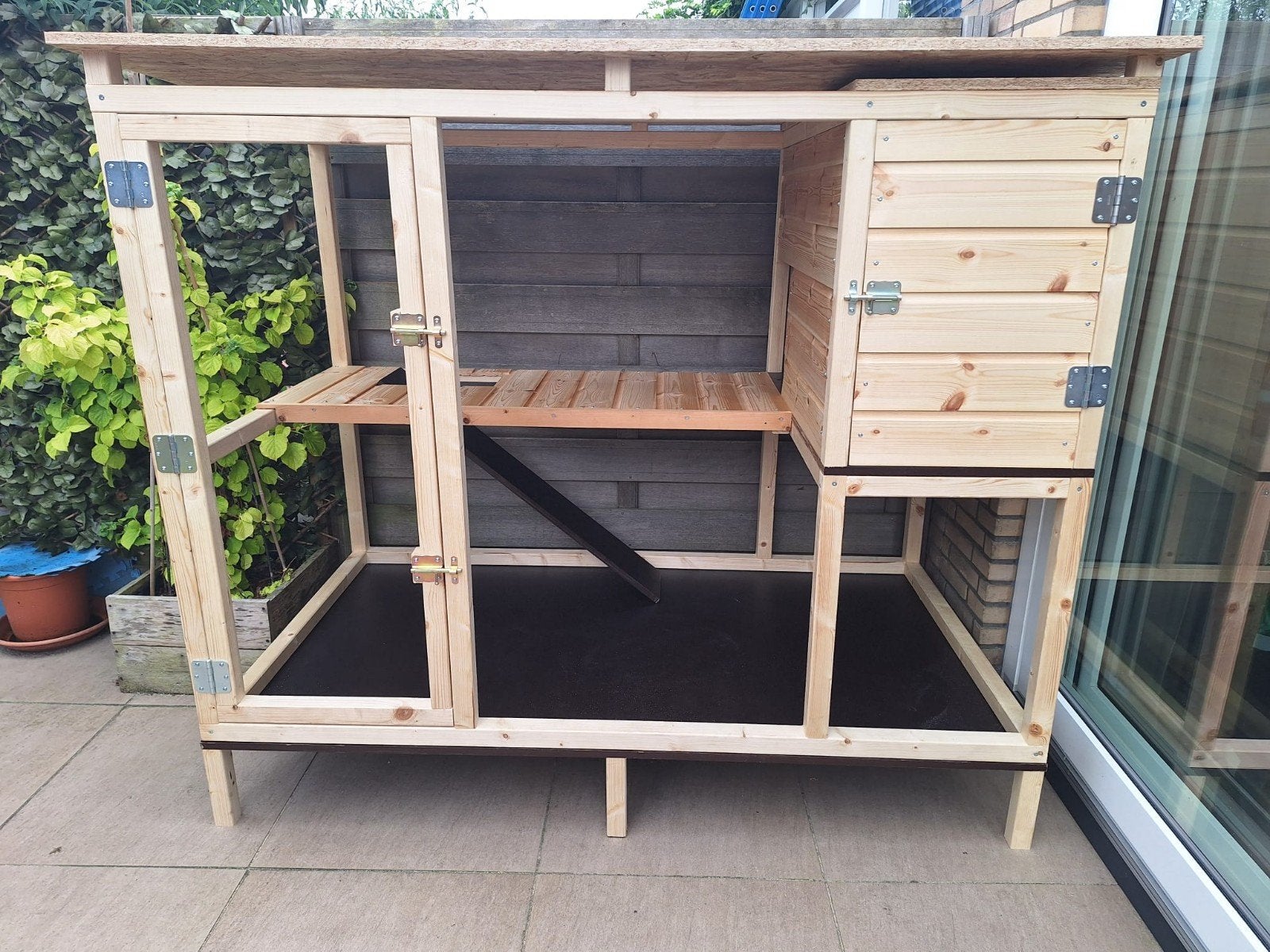 Konijnen hok voor een vlaamse reus konijnen villa, Ophalen, 90 cm of meer, Hok, 110 cm of meer