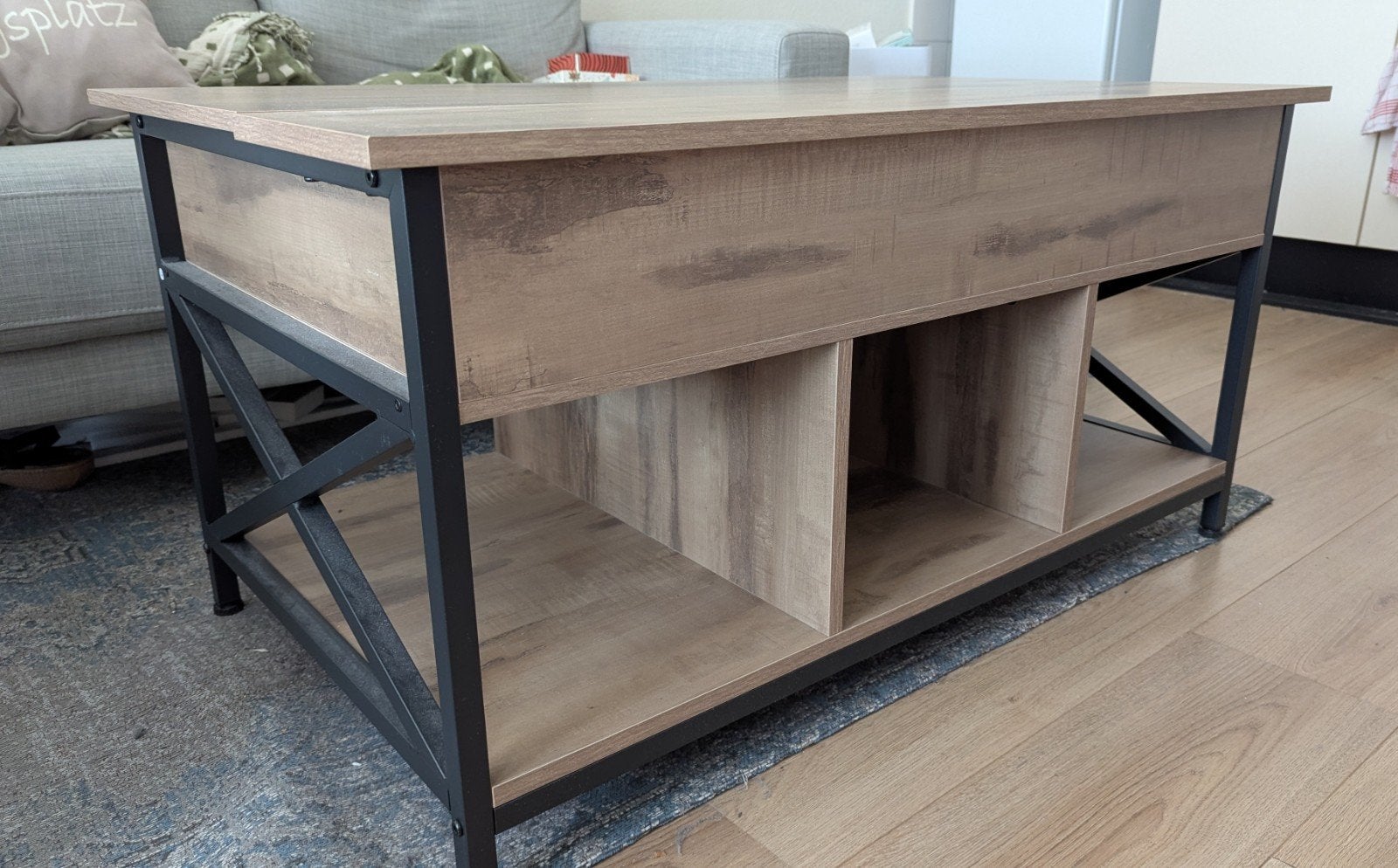Uitklapbare eettafel, Zo goed als nieuw, 75 cm of meer, Rechthoekig, Hout