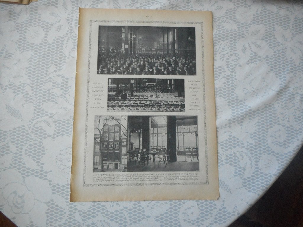 Amsterdam. Sint Josephgezellen. 1909., Verzamelen, Ophalen of Verzenden, Voor 1920, Nederland, Knipsel(s)