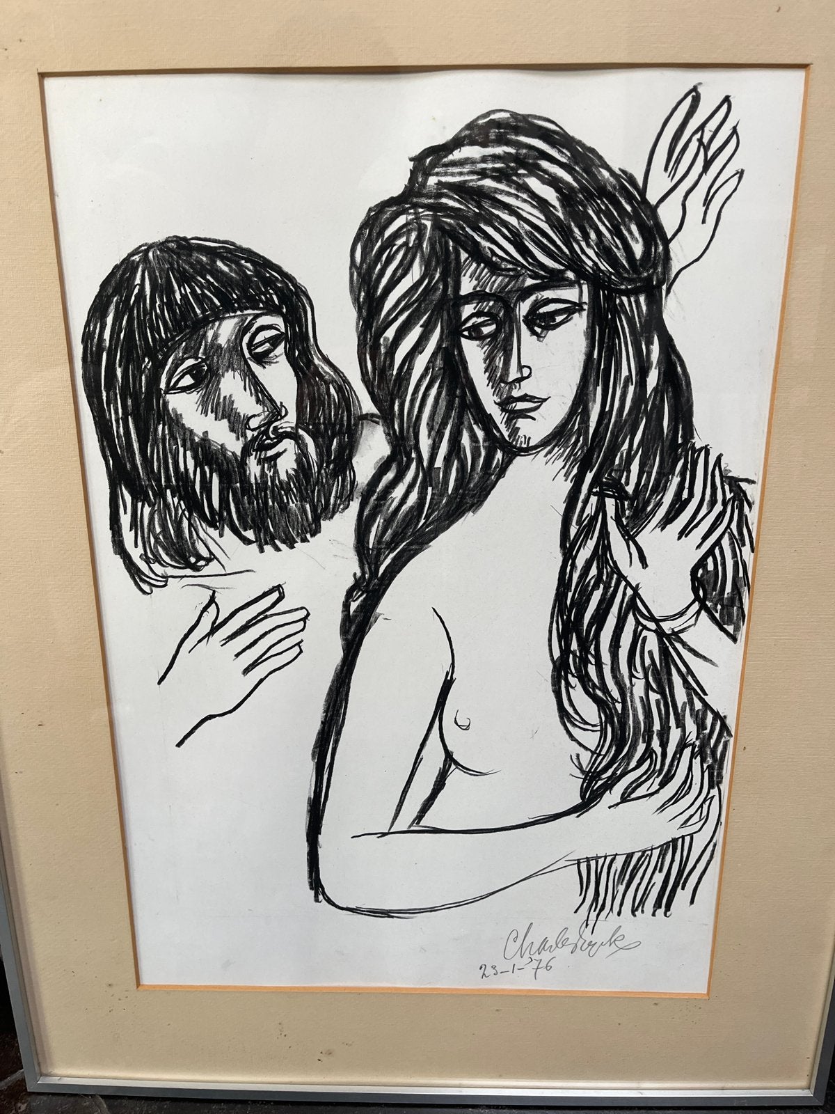 Originele Charles Eyck - "Liefde puur als azuur" (1976), Ophalen of Verzenden