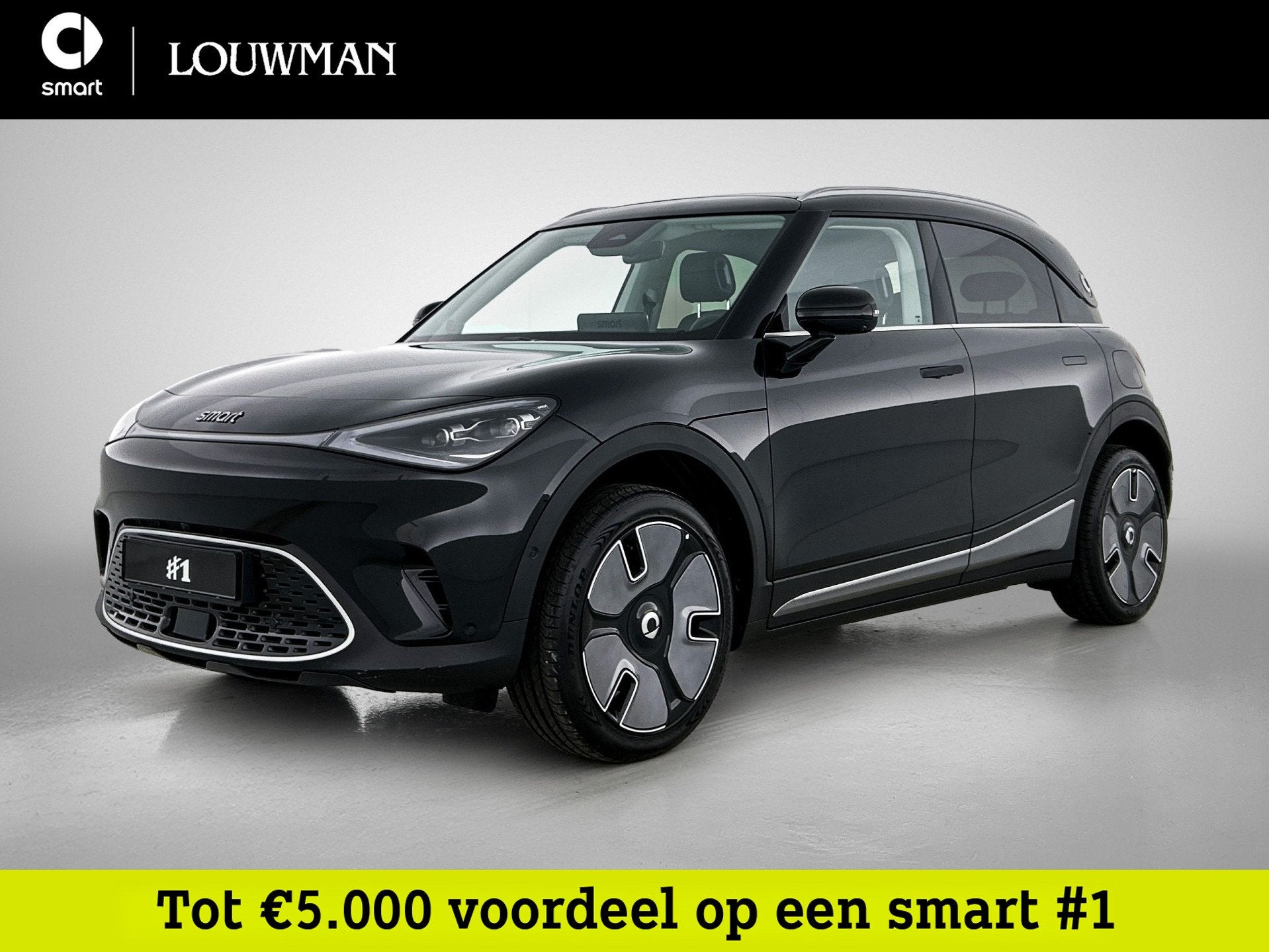 Smart #1 Premium 66 kWh MY25 | Head-up display | Warmtepomp, Auto's, Automaat, Zwart, Verwarmde buitenspiegels, Zwart