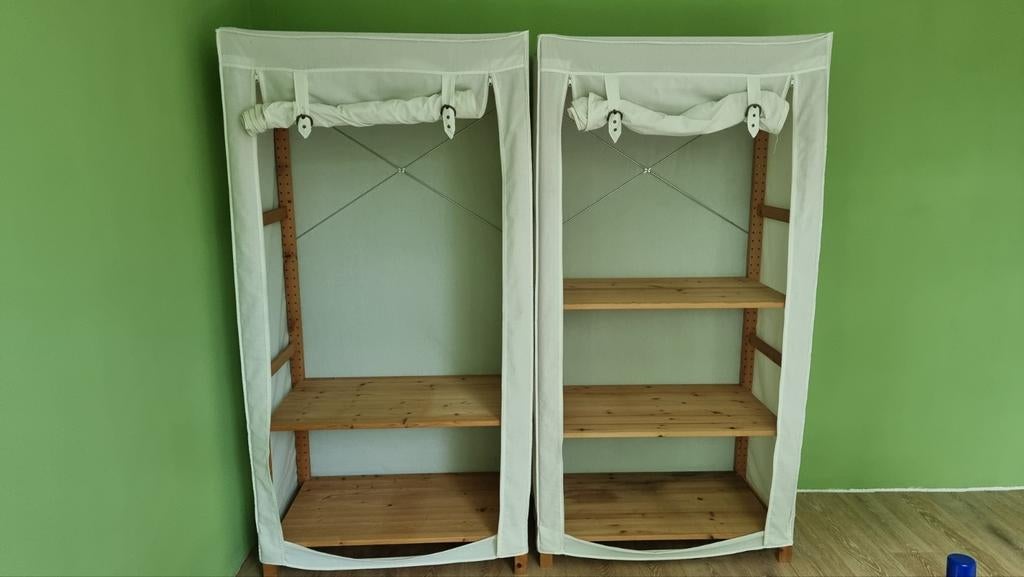 2x IKEA Ivar Kast met hoezen - 178x90x50 cm, Ophalen, Gebruikt, Met plank(en), 150 tot 200 cm