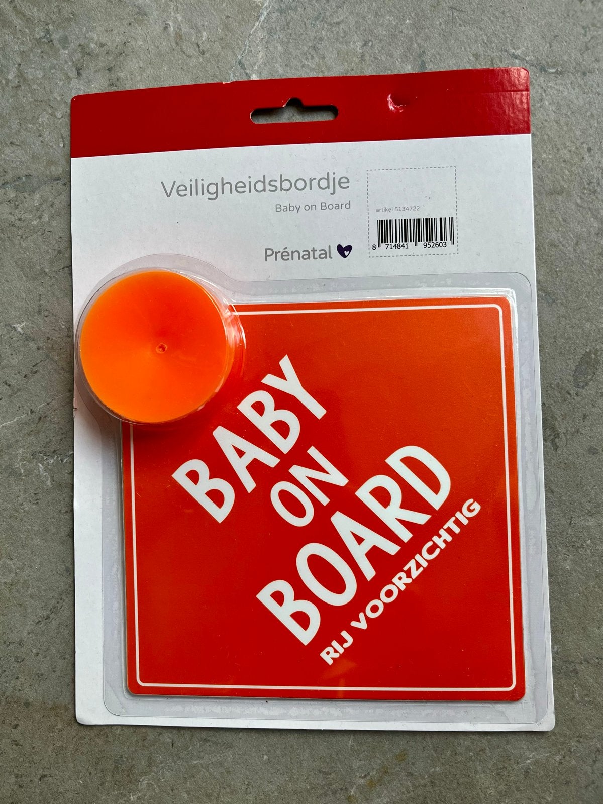 Prénatal Veiligheidsbordje 'Baby on Board', Ophalen of Verzenden, Nieuw