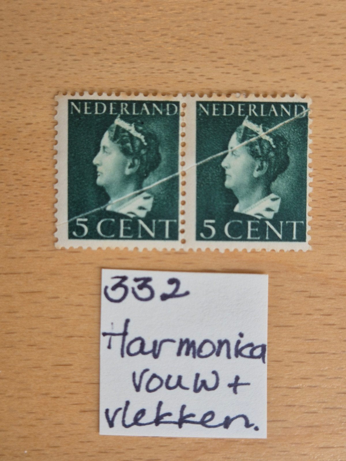 Harmonicavouw Nederland 1940 Wilhelmina, Postzegels en Munten, Postzegels | Nederland, Ophalen of Verzenden, Na 1940, Postfris