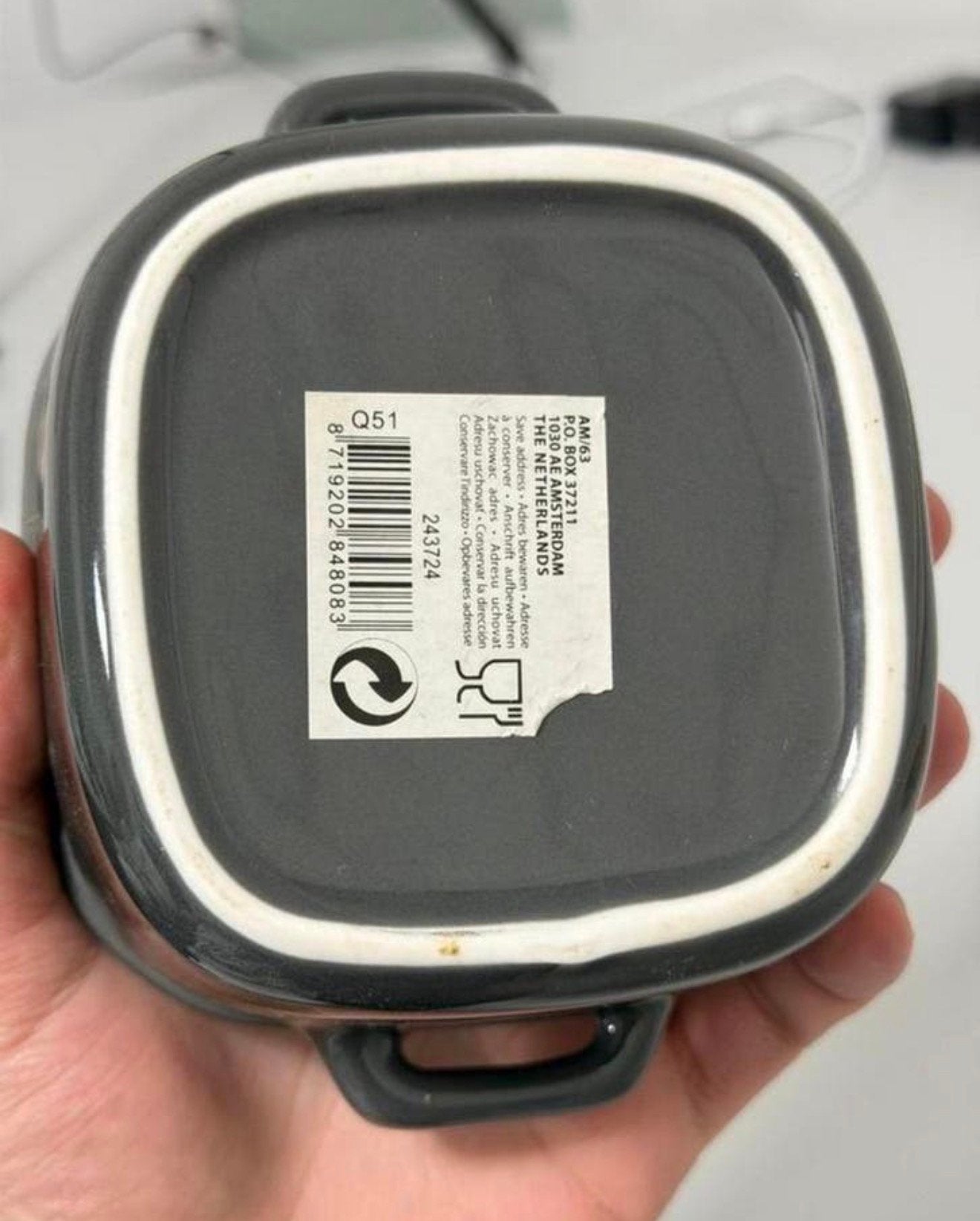 Mini Ovenschaal / Stoofpan met Deksel – Keramiek Donkergrijs, Keramiek, Ophalen of Verzenden, H, H