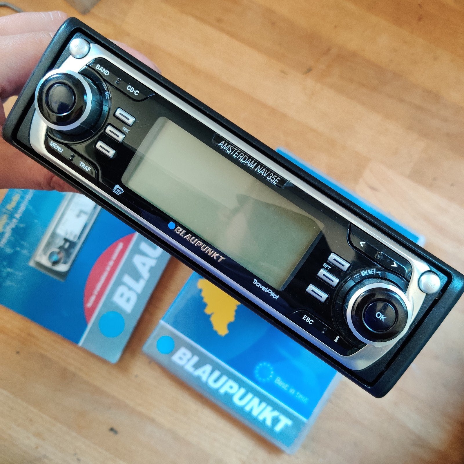 Blaupunkt Autoradio Amsterdam NAV 35E met navigatie, Ophalen of Verzenden, Gebruikt