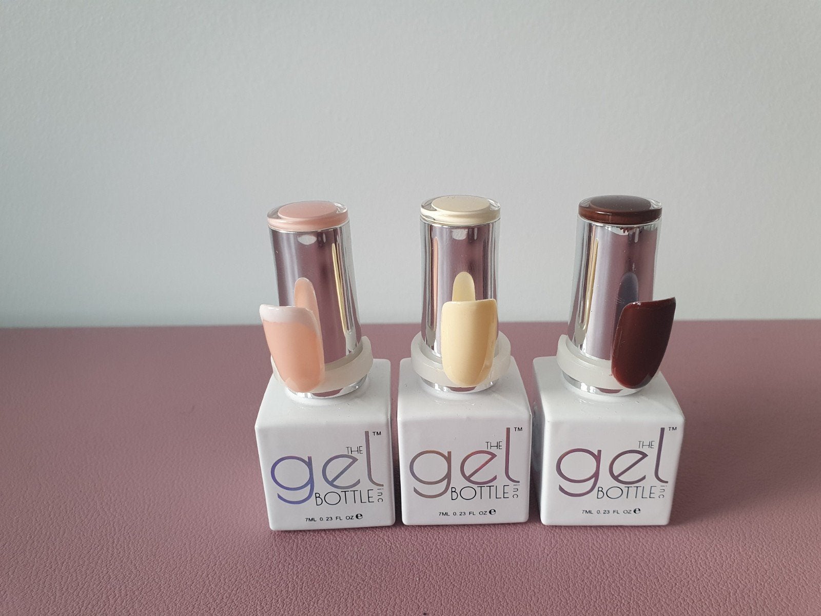 The GelBottle Gel Nagellak Set - Cocoa, Eggshell, Solo, Verzenden, Zo goed als nieuw, Handen en Nagels