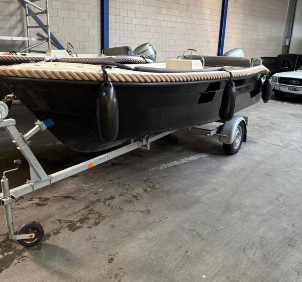 Boot Sloep Naute 455 + Trailer Honda Motor Goed Onderhouden, Ophalen, Zo goed als nieuw