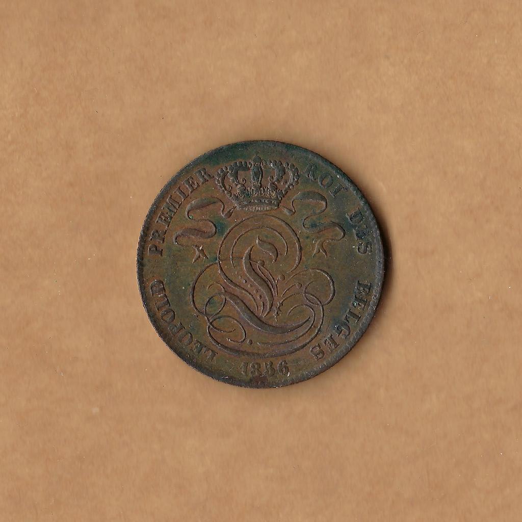 5 centimes 1856 Leopold I, Ophalen of Verzenden, Overig, Losse munt