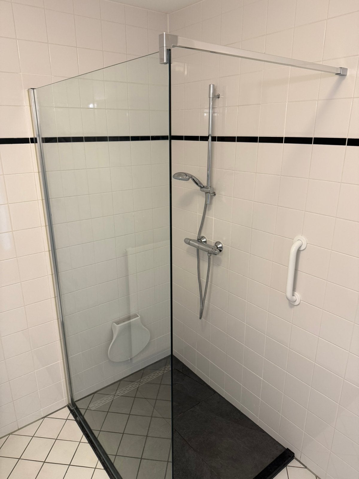 Glazen douchewand. 120cm, Ophalen, Zo goed als nieuw