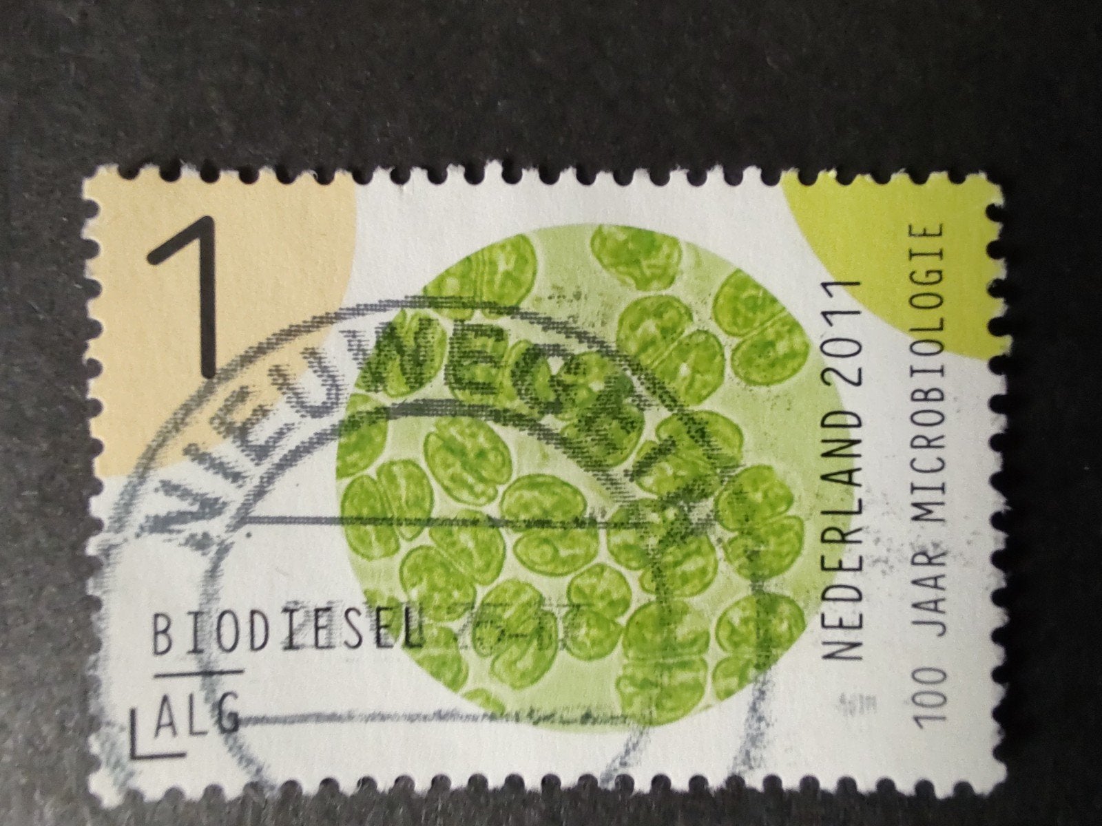 2839  alg biodiesel 2011 100j vereniging van Microbiologie, Postzegels en Munten, Postzegels | Nederland, Ophalen of Verzenden