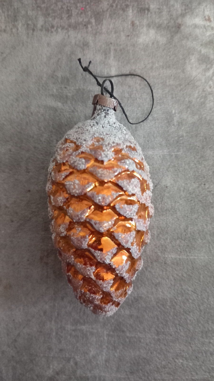 Antieke dennenappel kerstbal/ornament, Ophalen of Verzenden