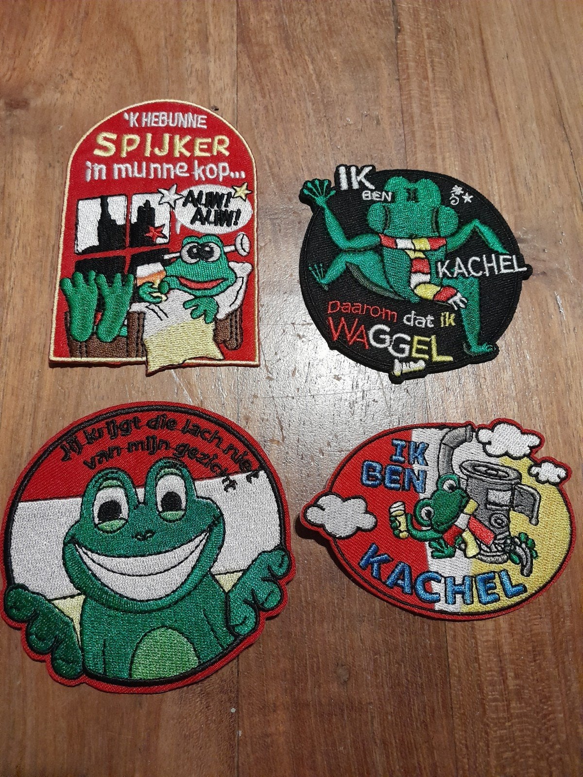 4 grappige kikker patches - prijs per stuk, Ophalen of Verzenden, Gebruikt, Overige typen