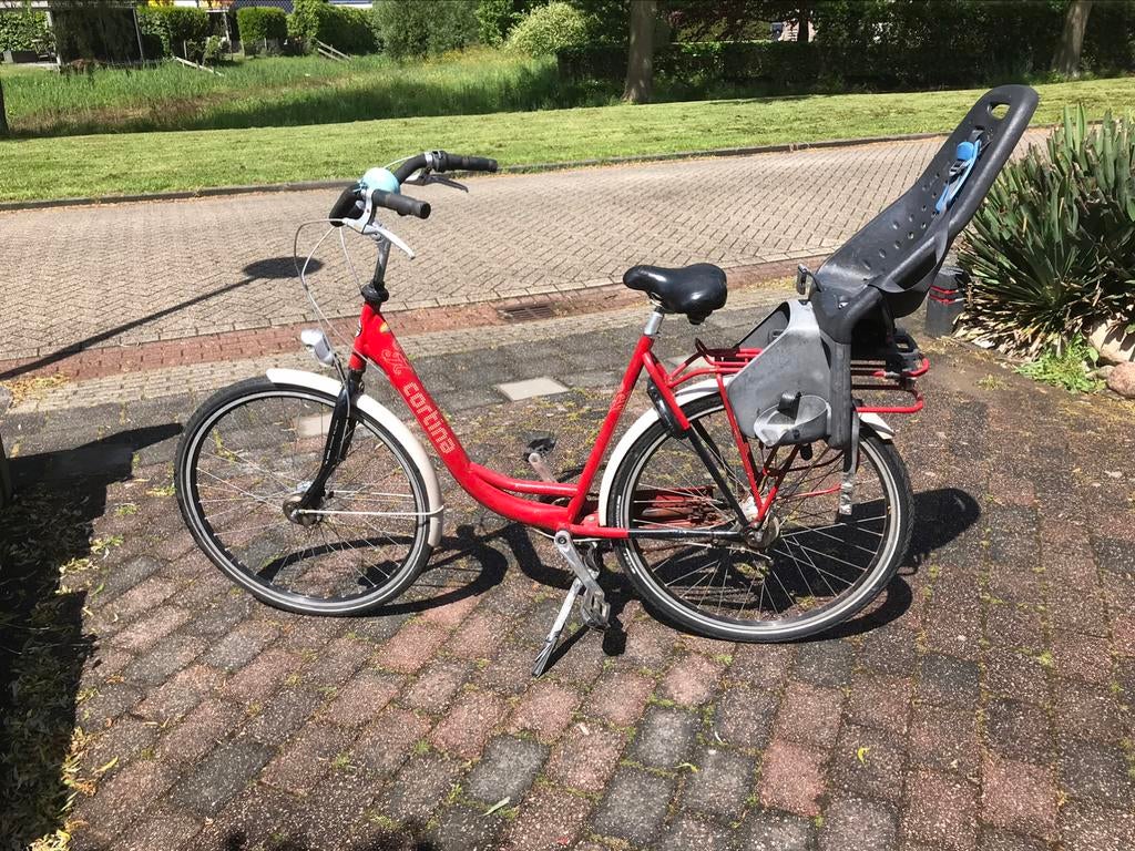 Dames fiets + zitje., Fietsen en Brommers, Ophalen, Gebruikt