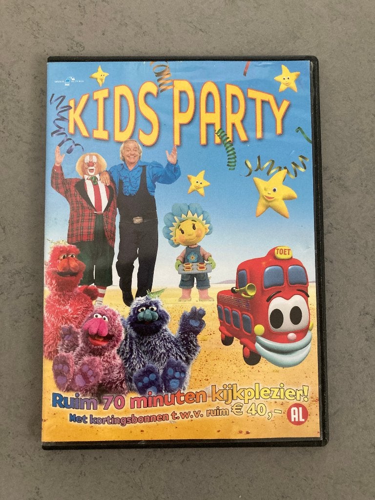 Kids Party DVD - Bassie & Adriaan, Fifi, Wawwa, Kinderbijbel, Cd's en Dvd's, Alle leeftijden, Zo goed als nieuw, Familie, Film
