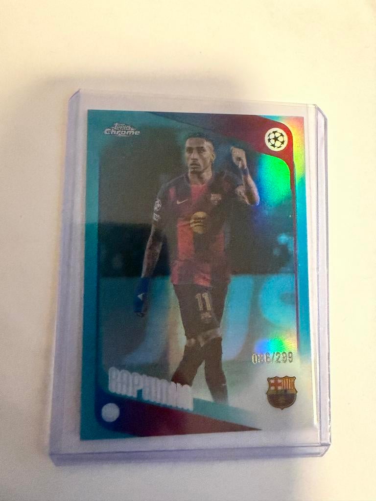 Topps Chrome Raphinha /299 Voetbal Spelerskaart, Telecommunicatie, Mobiele telefoons | Batterijen en Accu's, Ophalen of Verzenden