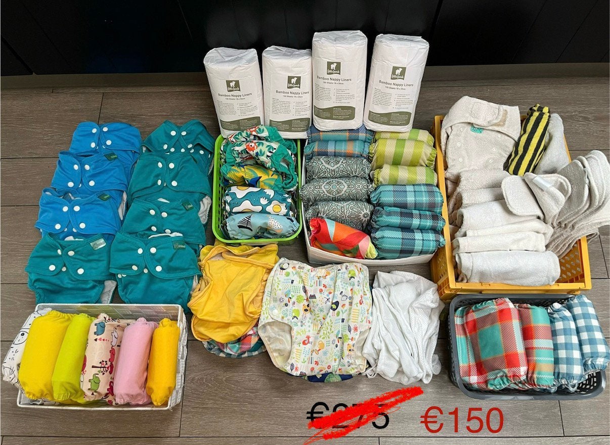 Complete wasbare luiers set met accessoires, Ophalen, Gebruikt, Jongetje of Meisje