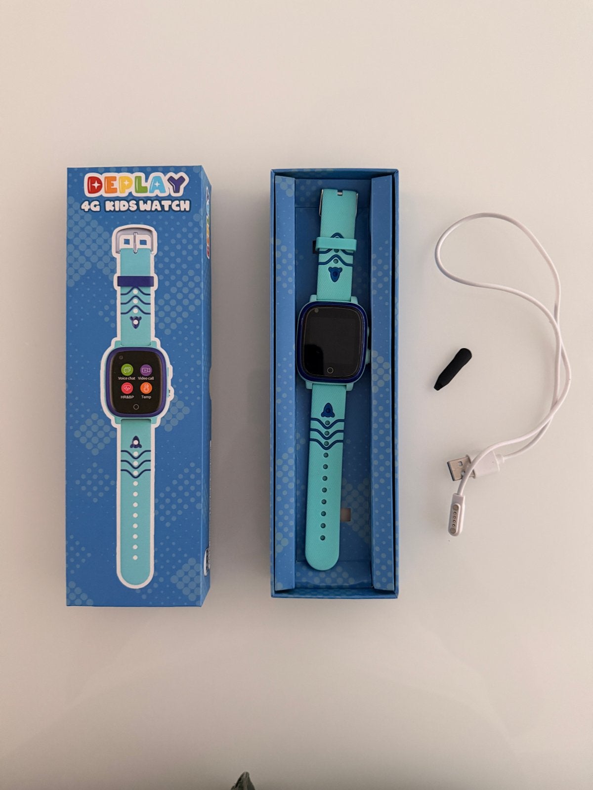 Deplay 4G Kids Watch - Blauw/Turquoise Smartwatch voor Kids, Ophalen of Verzenden, Nieuw, Blauw, Jongen of Meisje