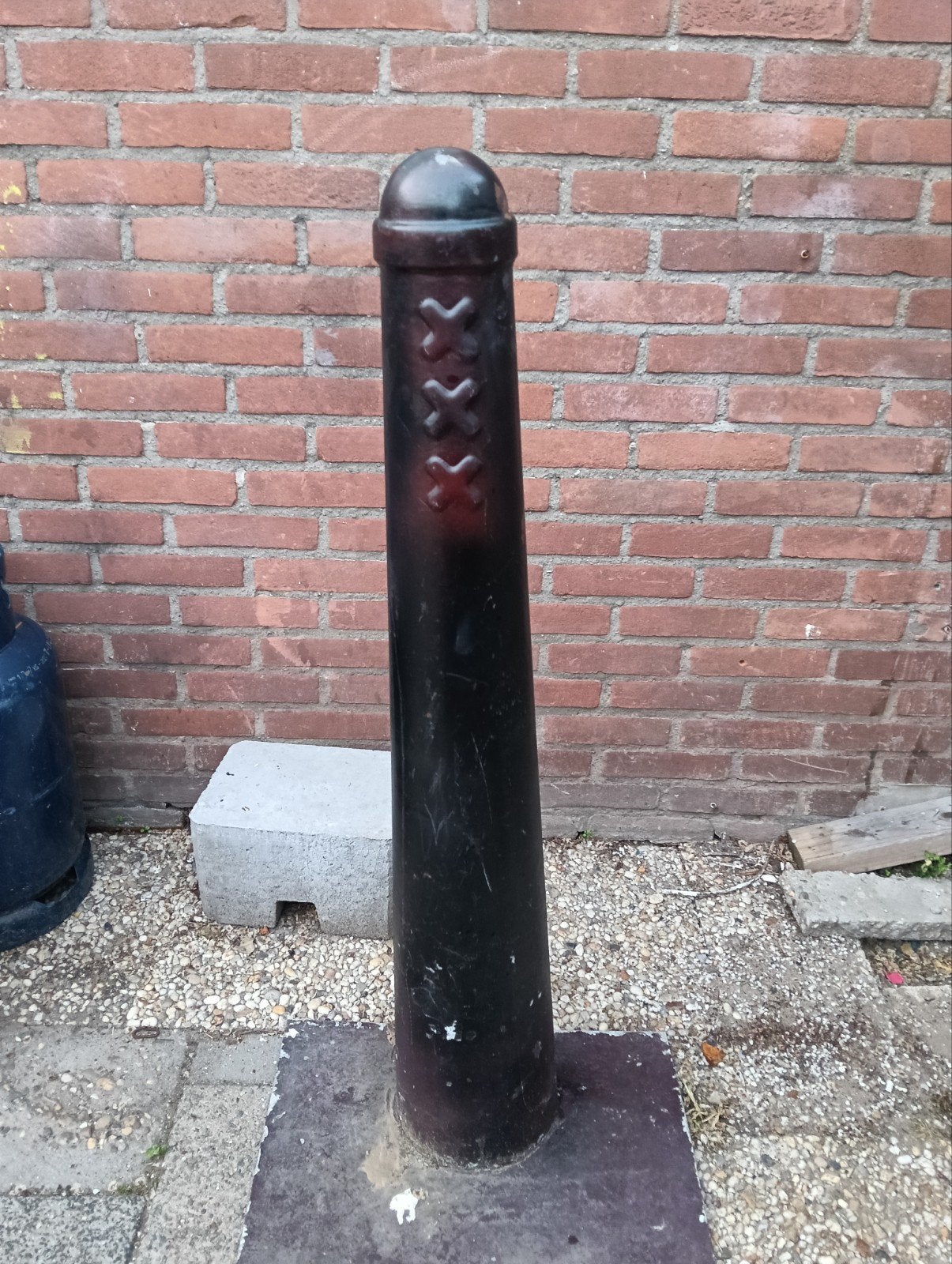 Beschadigd Amsterdams paaltje - Uniek decoratiestuk, Ophalen