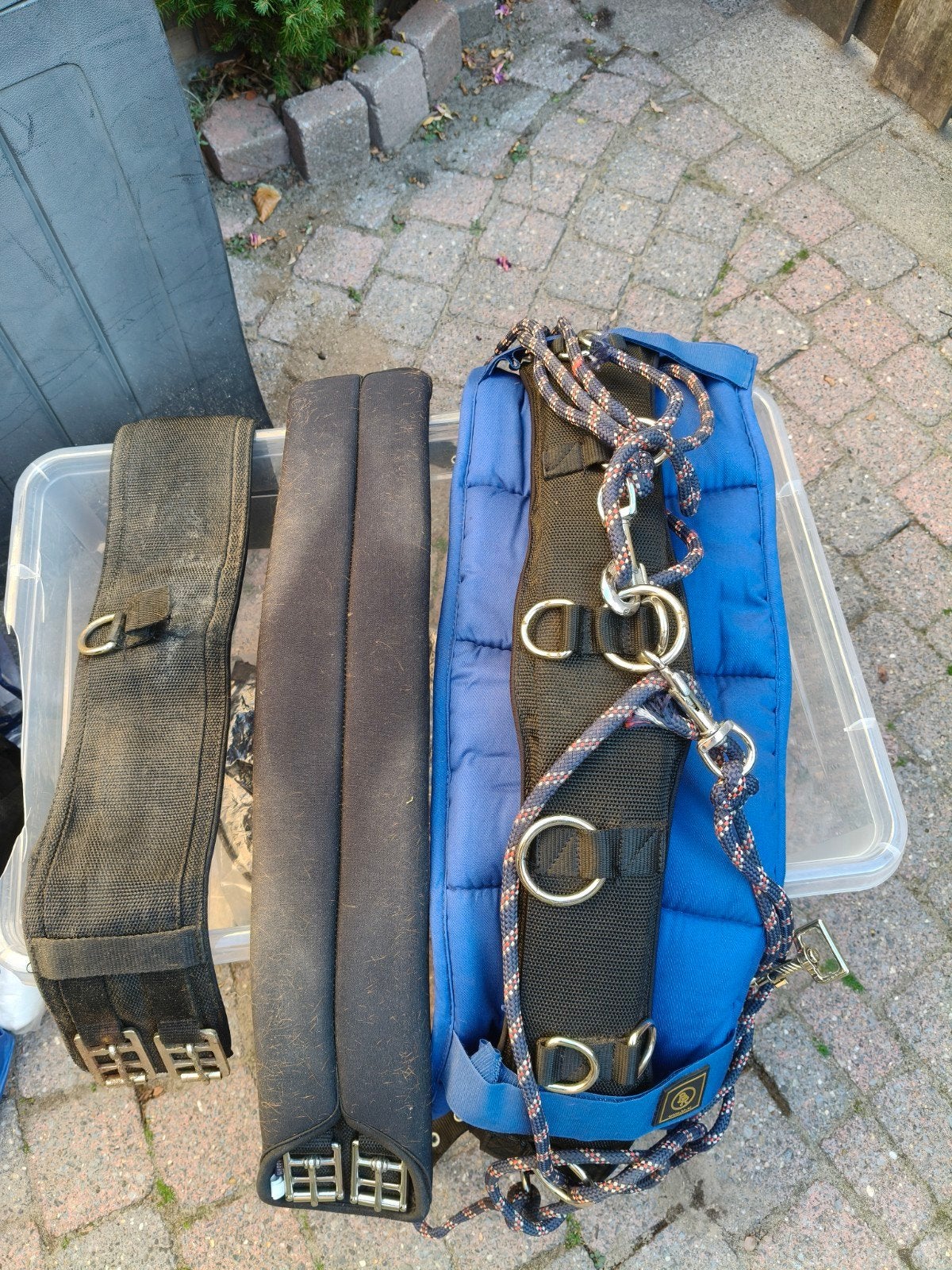 ZGAN Longeerset: longeersingel, Pad, singel, touwtjes L/full, Ophalen of Verzenden, Zo goed als nieuw, Blauw, BR