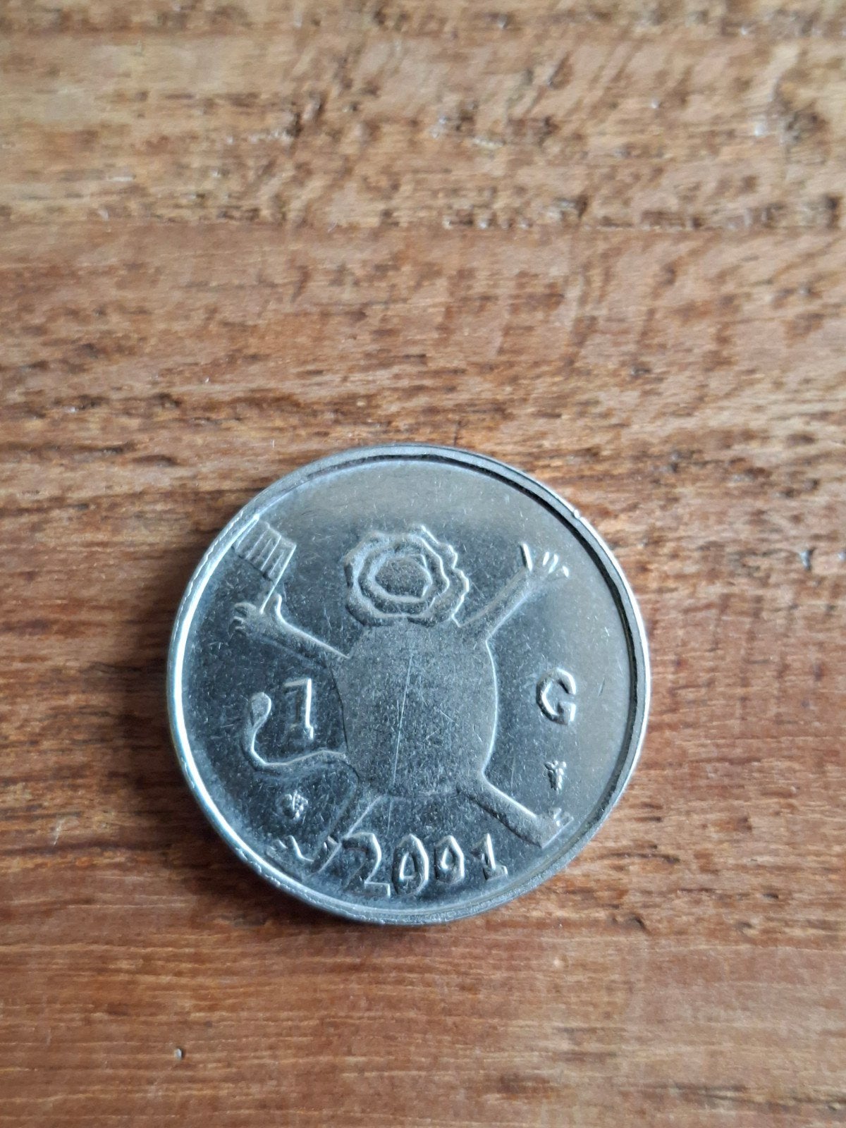 Nederlandse 1 gulden munt Koningin Beatrix 2001, Postzegels en Munten, Munten | Nederland, Ophalen of Verzenden, Koningin Beatrix