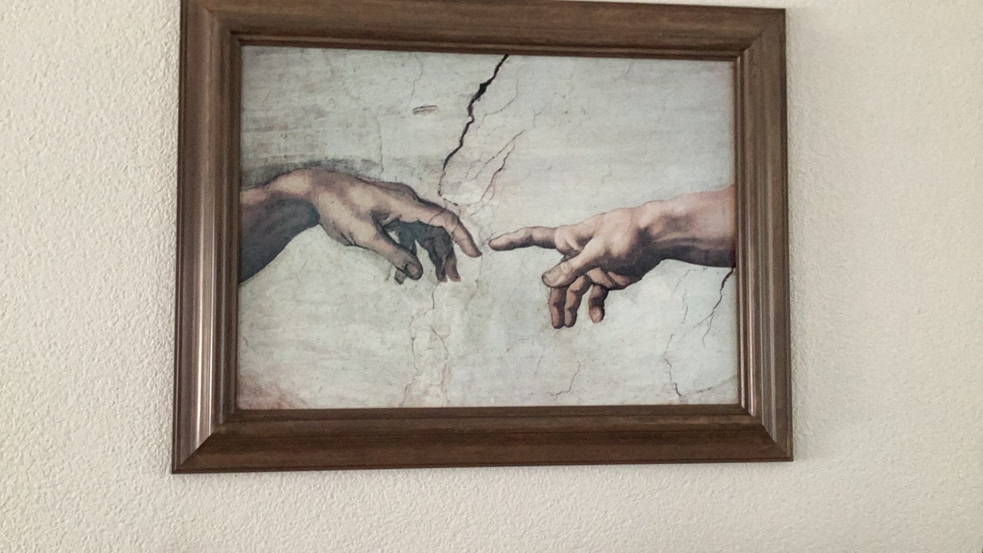 Schilderij 2 handen, Ophalen, Zo goed als nieuw, Hout