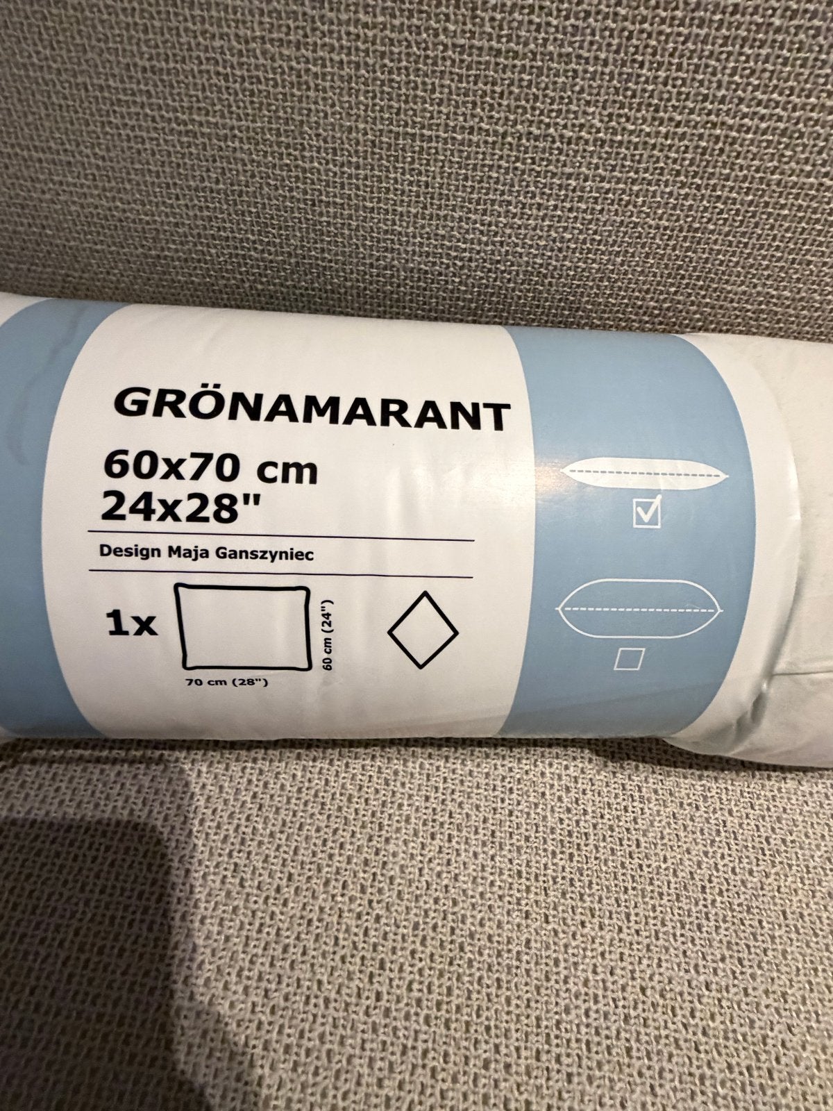 Nieuw IKEA GRÖNAMARANT Hoofdkussen 60x70 cm, Ophalen of Verzenden, Nieuw, Hoofdkussen, IKEA