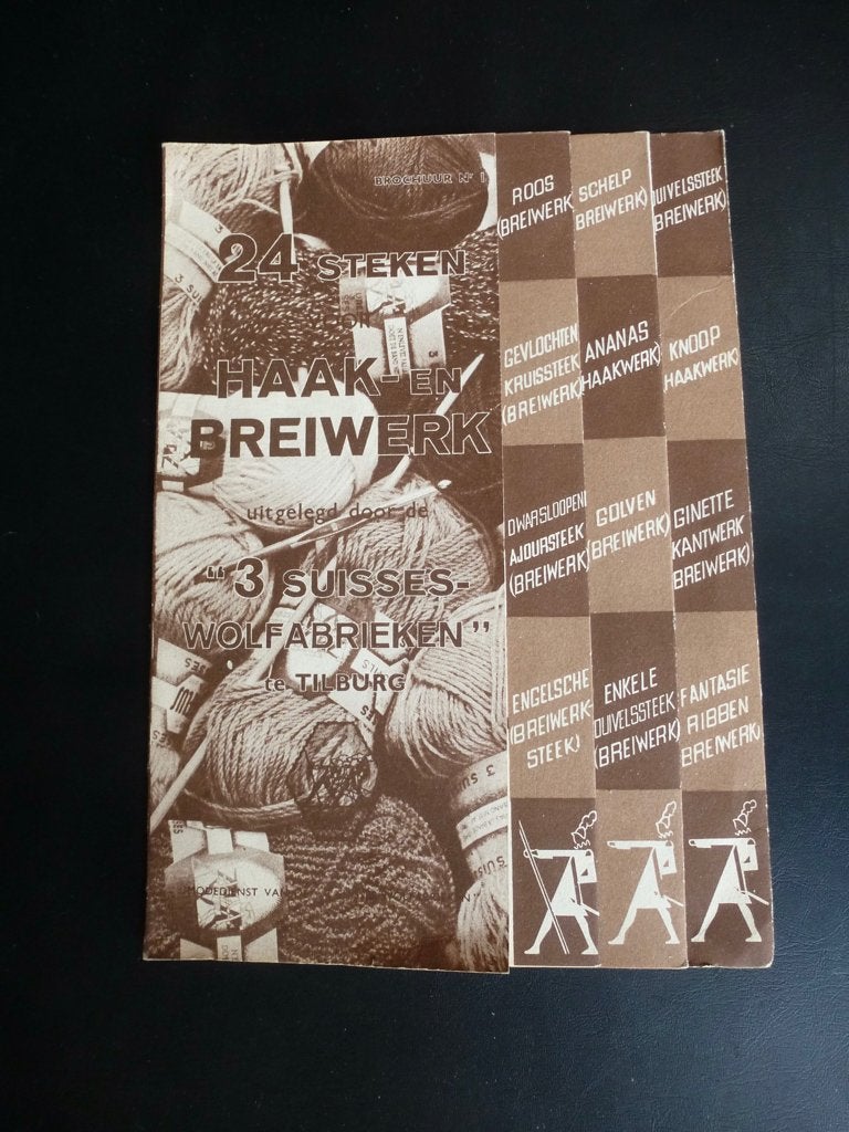 1 brochure met 24 steken, haak- en breiwerk, Ophalen of Verzenden, Nieuw, Breien, Patroon of Boek