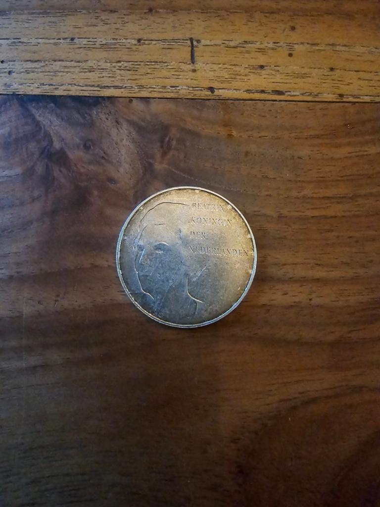 Zilveren 50 gulden munt 50 jaar bevrijding 1945/1995, Ophalen, Koningin Beatrix, 50 gulden