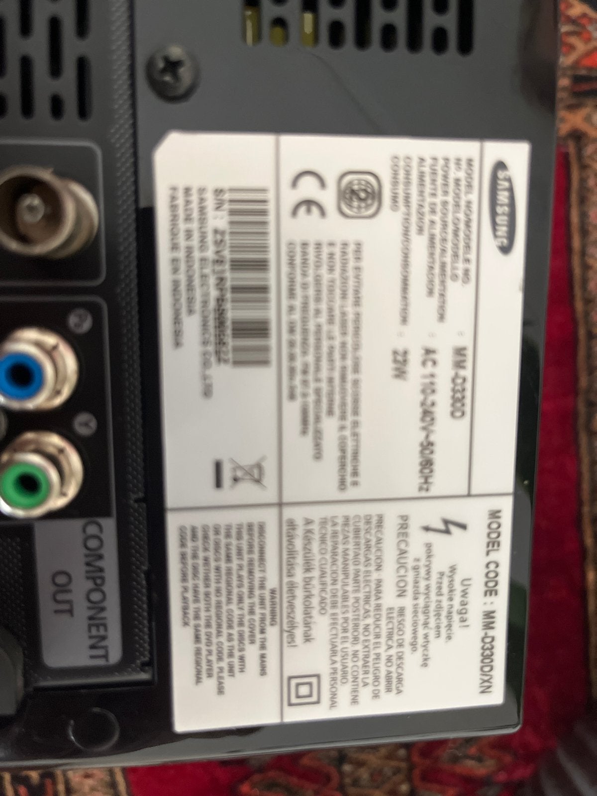 Samsung MM-C330D DVD Micro Hifi Systeem, Ophalen, Overige systemen, Zo goed als nieuw, Minder dan 40 watt