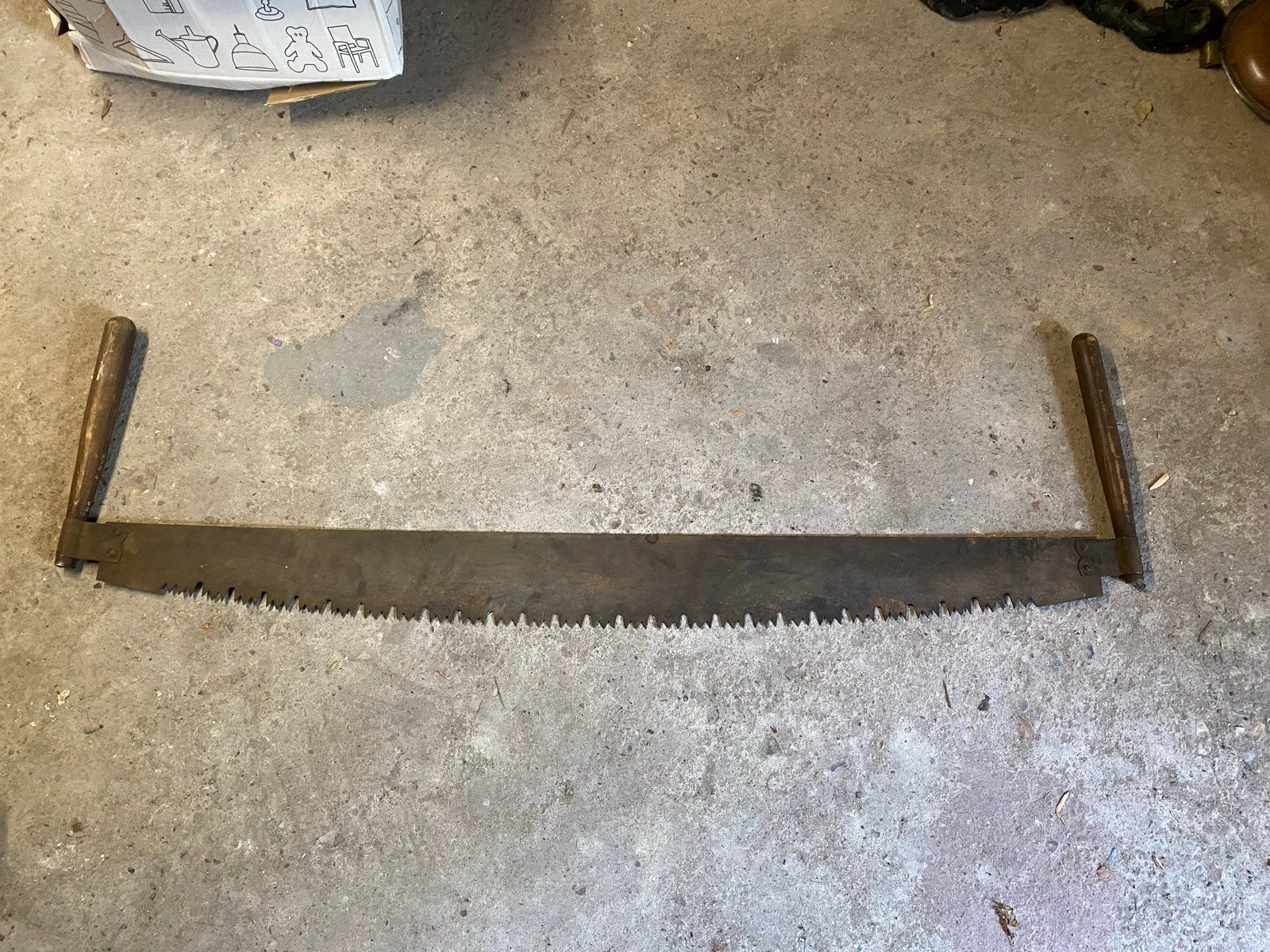 Antieke tweemanszaag - 130 cm breed, Verzenden, Gebruikt, Boomzaag