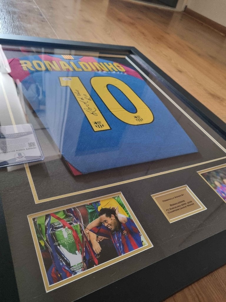 Gesigneerd Ronaldinho shirt 2006 UCL Finale Beckett, Ophalen, Zo goed als nieuw, Buitenlandse clubs, Shirt