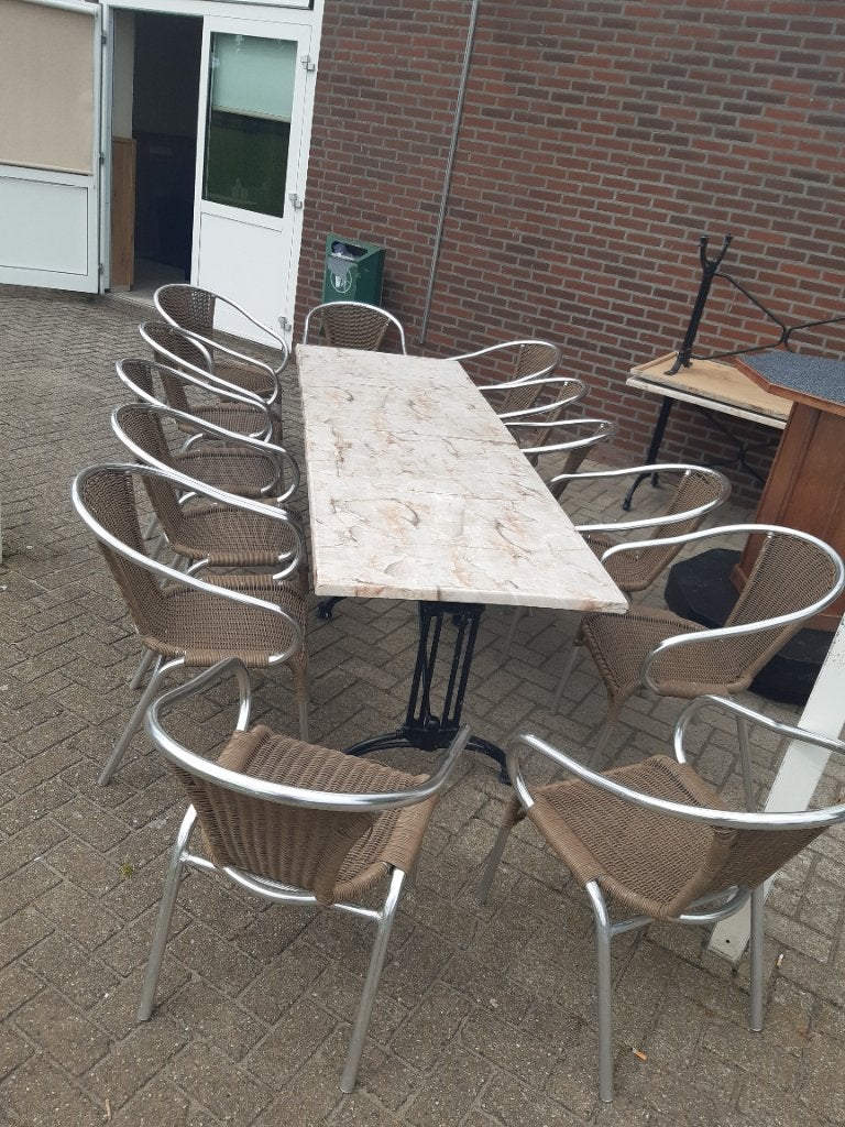 Terras stoelen terrastafel bistroset, Ophalen, Rond