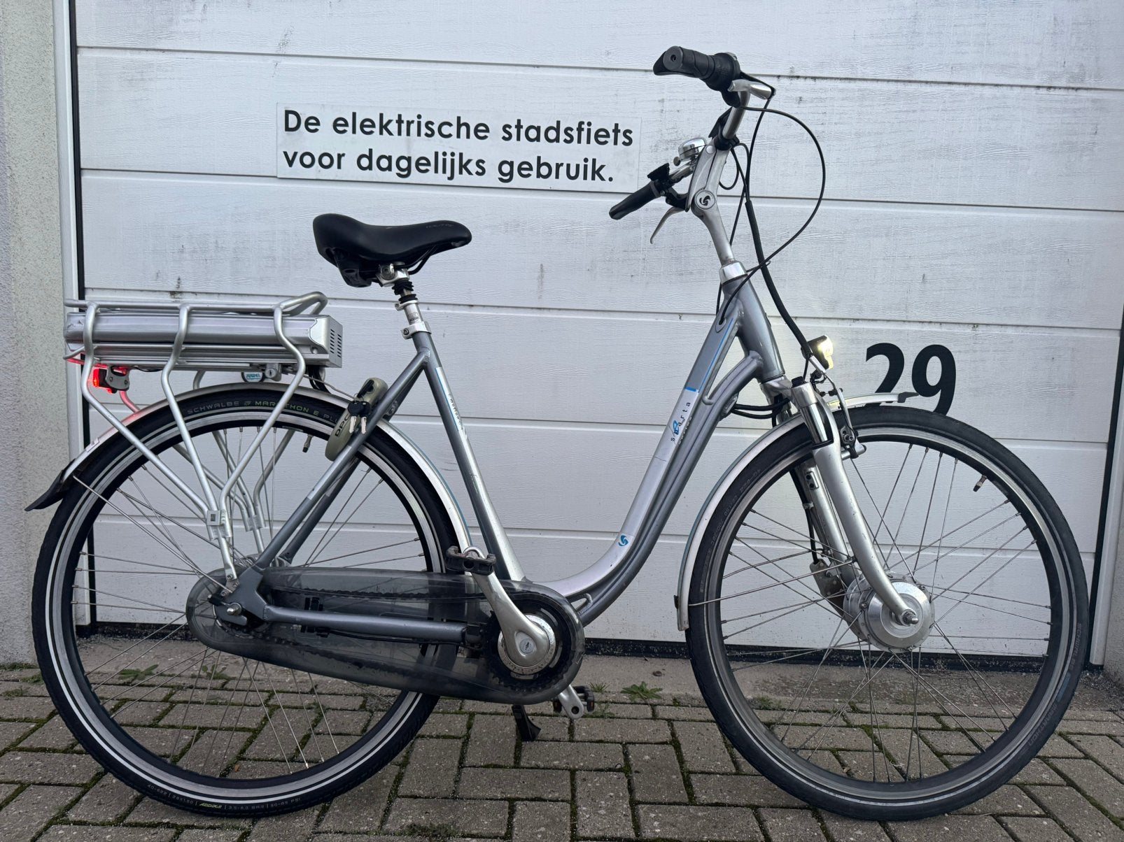 Sparta C4 elektrische damesfiets 57 cm (XL) met nieuwe accu, Sparta, Versnellingen, Zo goed als nieuw, 56 cm of meer