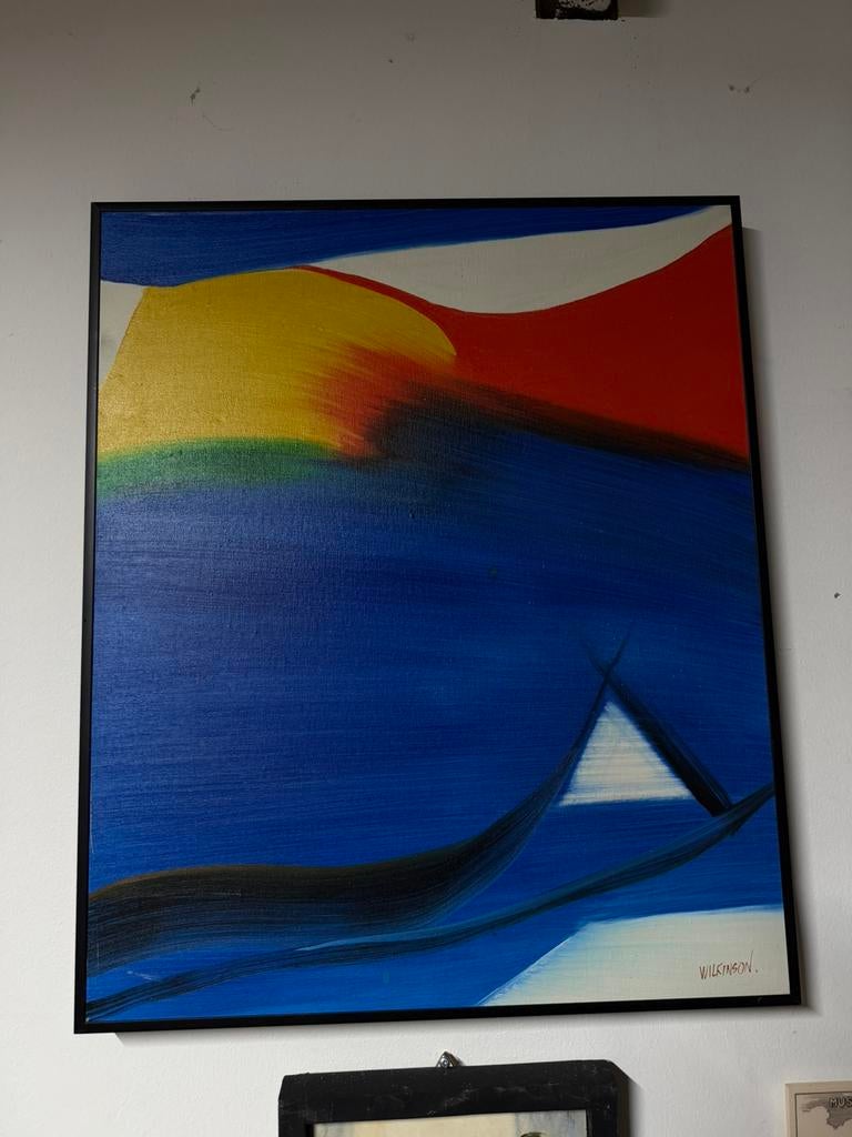 Abstract Schilderij, Antiek en Kunst, Ophalen of Verzenden