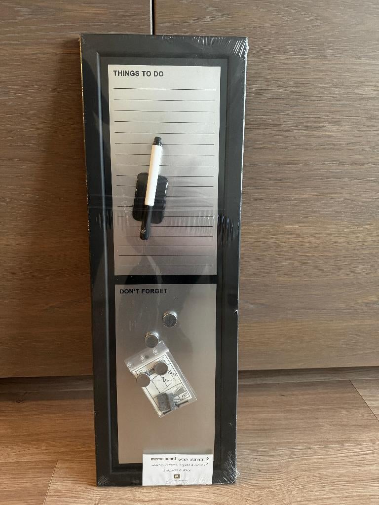 Memo bord weekplanner met magneten - Nieuw in verpakking, Ophalen of Verzenden, Nieuw, Magneetbord