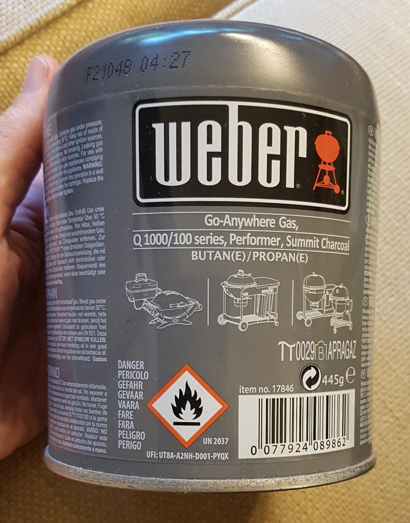 Weber: Go-Anywhere Gas, Q 1000/100 series,  445g, Tuin en Terras, Ophalen, Nieuw, Weber