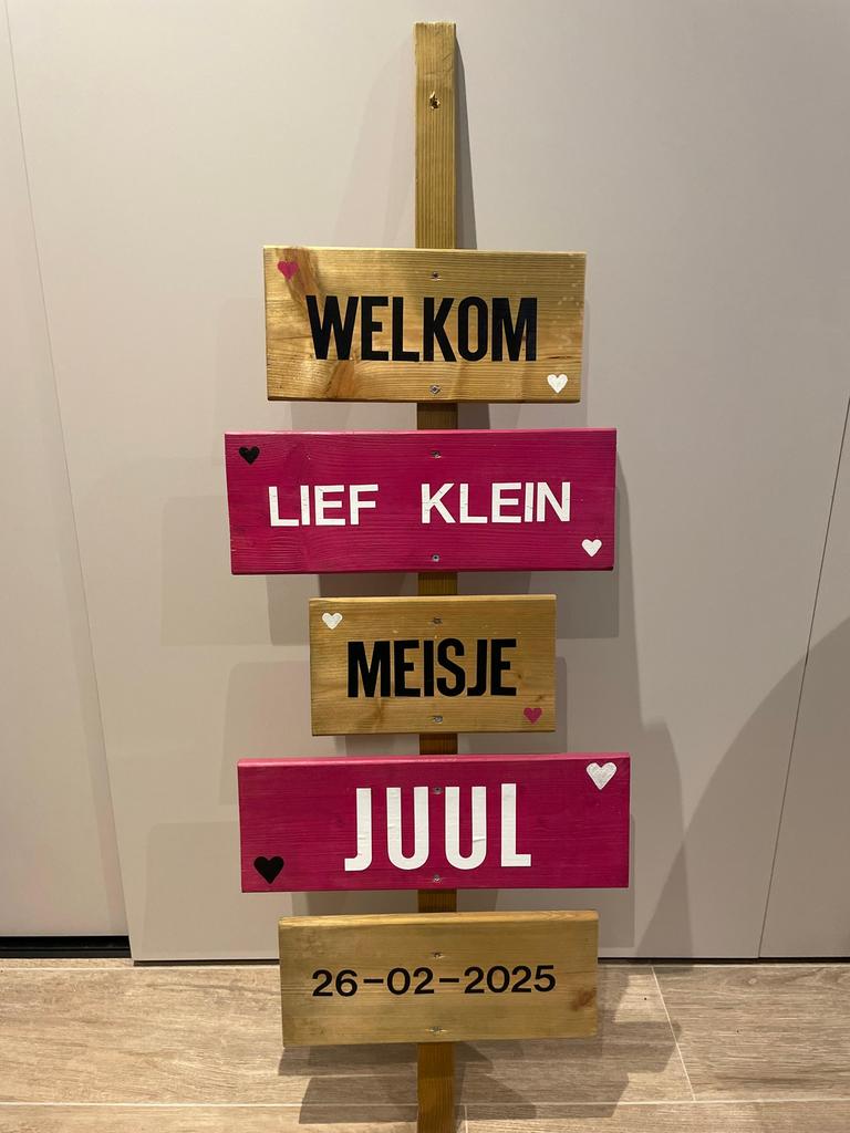 Geboortebord, Ophalen, Zo goed als nieuw