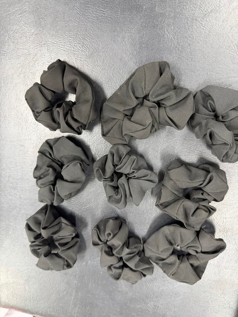 9 zwarte scrunchies, haarelastiekjes, Ophalen of Verzenden, Nieuw, Haarspeld