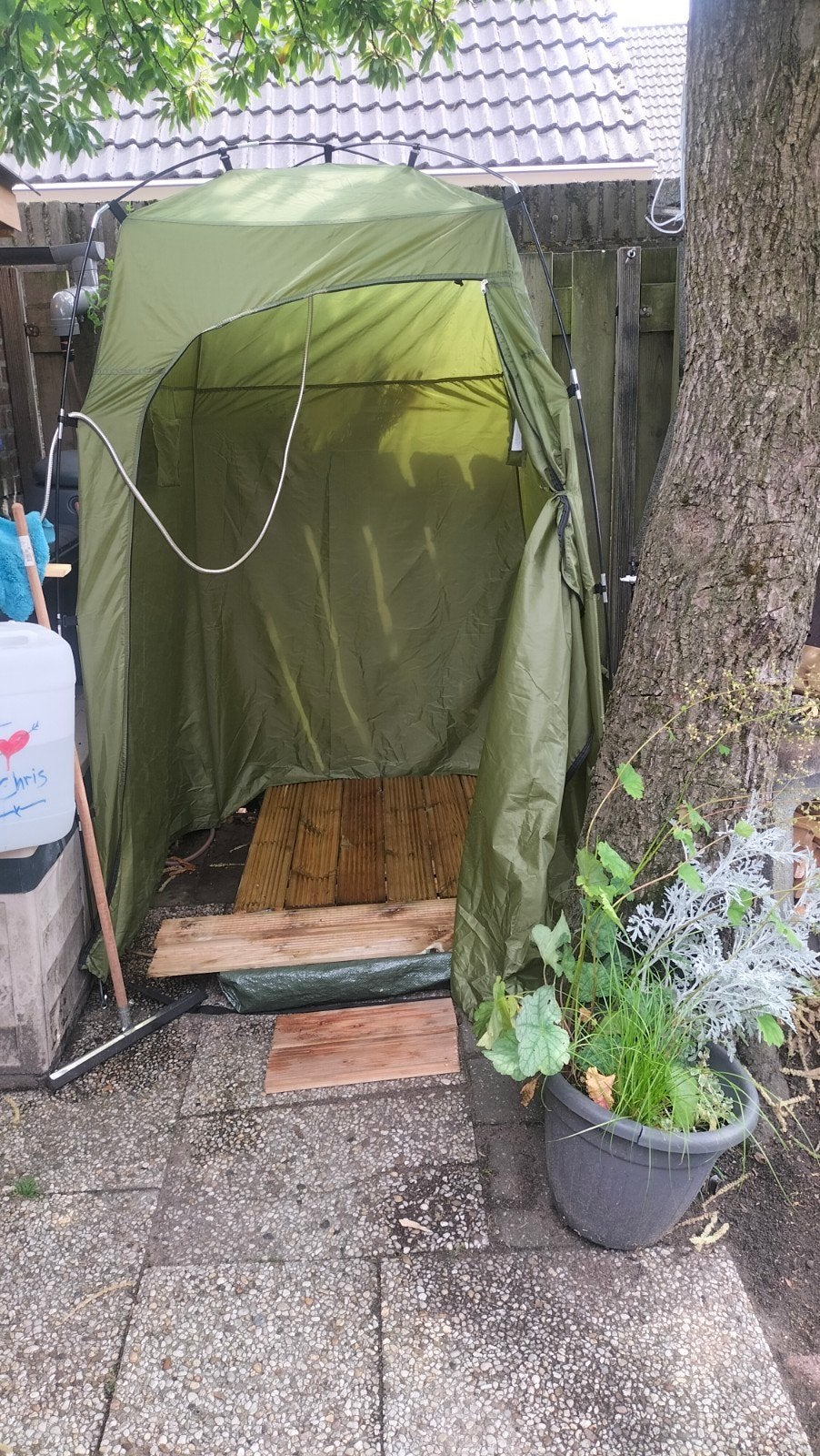 VidaXL Douchetent 200x120cm - Ideaal voor tuin of vanlife, Ophalen of Verzenden, Tot en met 2